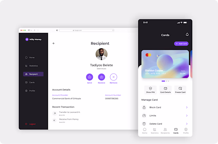 Milly Money – Modern Remittance App/Web