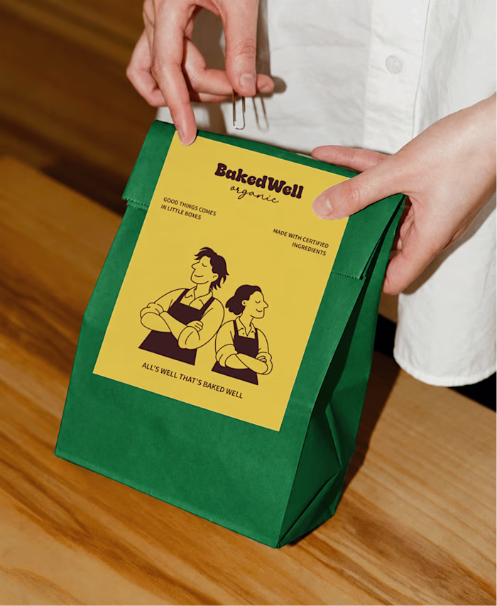 Warm, Playful Brand Identity for an Organic Baking Brand