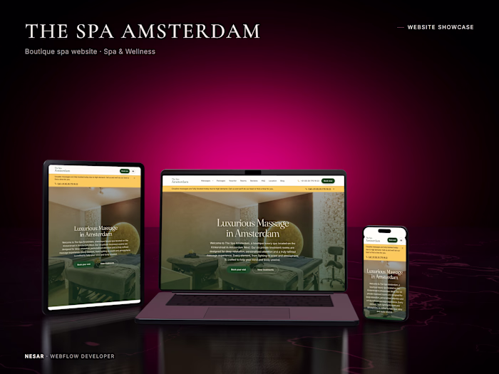 The Spa Amsterdam Website Redesign