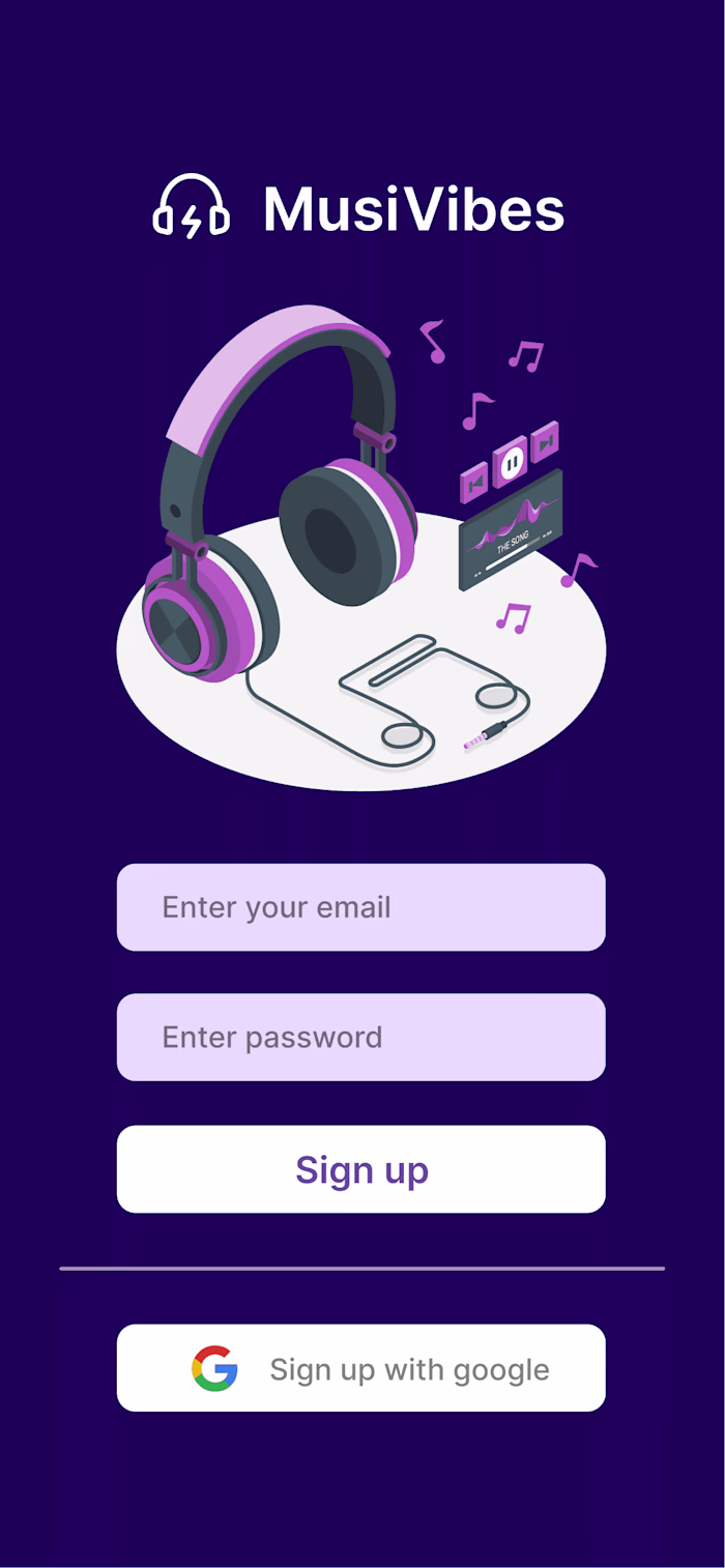 Music app design