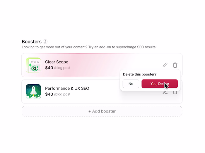 Contextual delete confirmation for SaaS