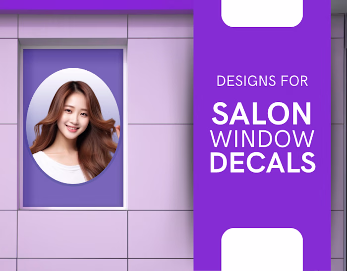 Salon Window Decal Design