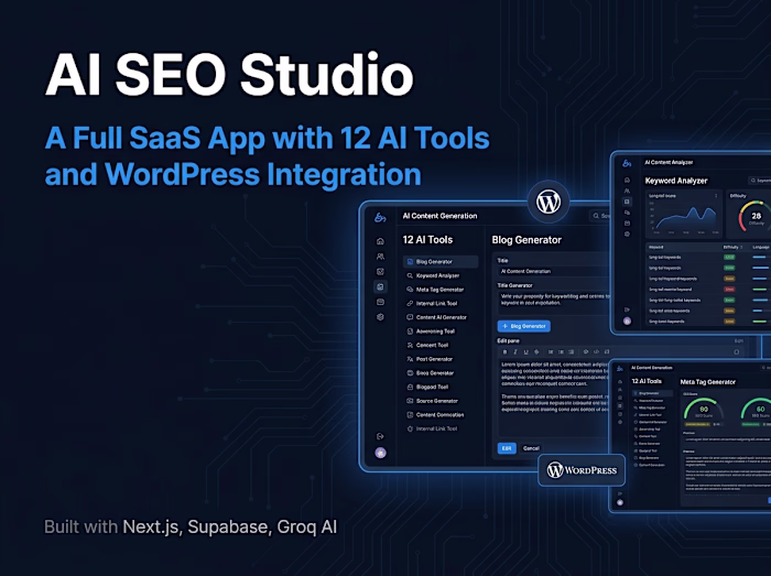 AI SEO Studio: Full SaaS App with 12 AI Tools