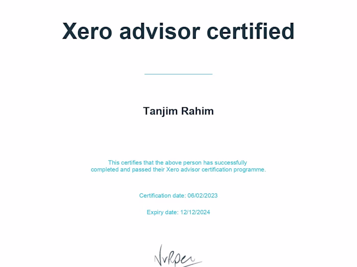 Xero Advisor Certification