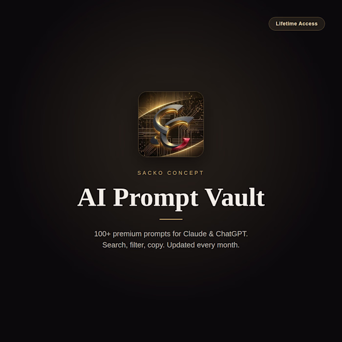 AI Web Designer Vault — Pro Prompt Tool