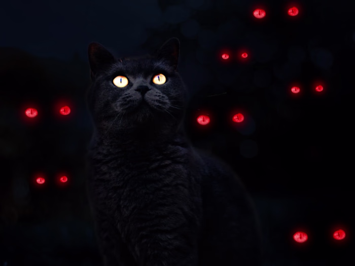 Demon cat and homies chillin
