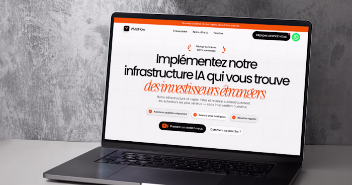 Bespoke Landing Page Design for Vividflow
