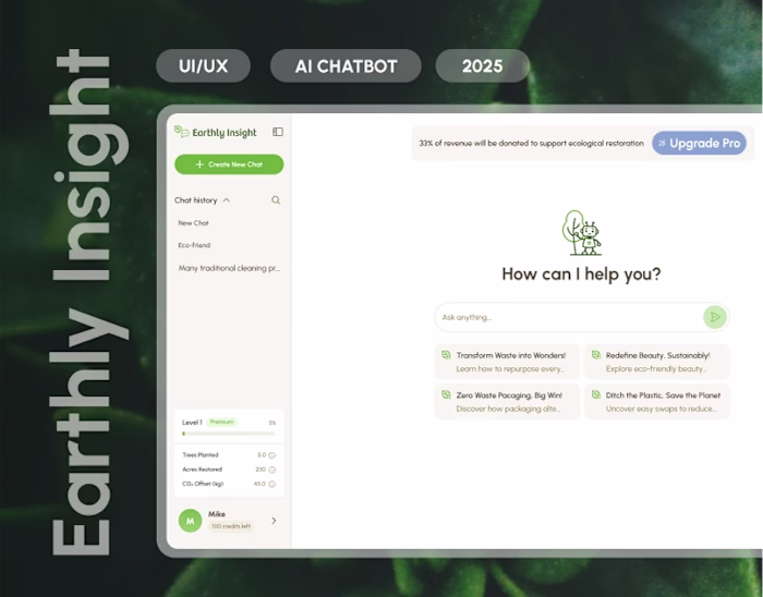 UX/UI Design & Branding for AI Chatbot
