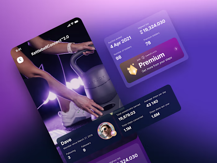 Sweatcoin Highlight Auction Page