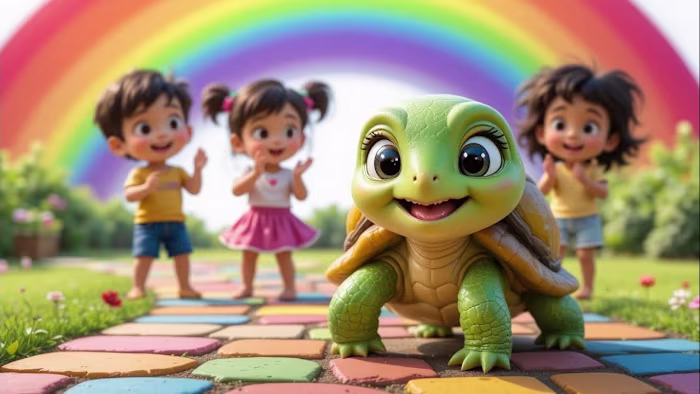 Tortoise Rhyme for Kids 🐢 | Fun Animal Song & Dance | Nursery Rhymes