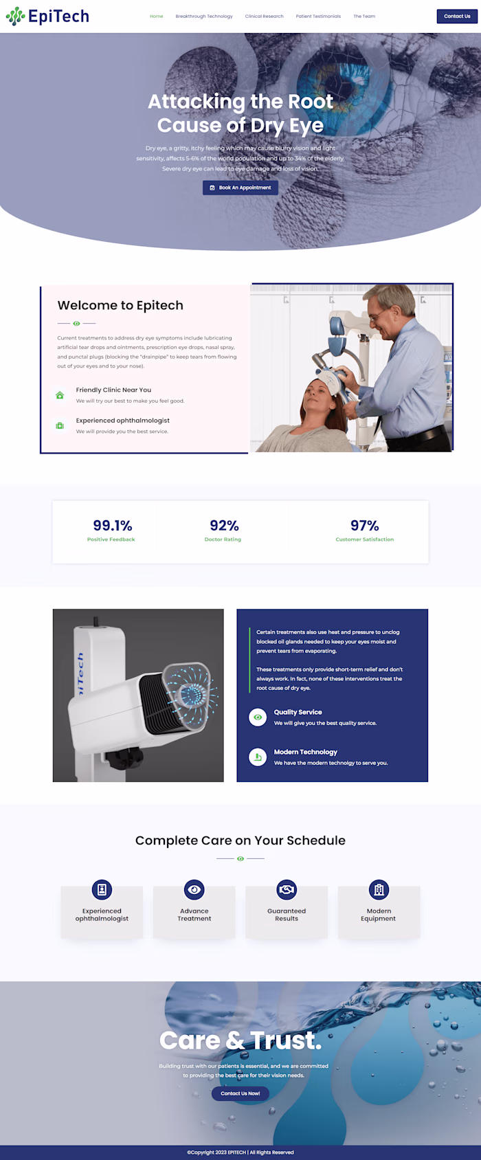 Eye care website