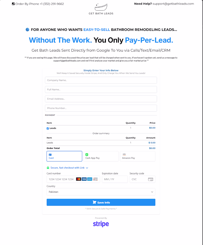 Stripe Lead Billing & Payment Automation