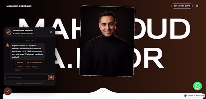 I’m mahmoud, a: web designer