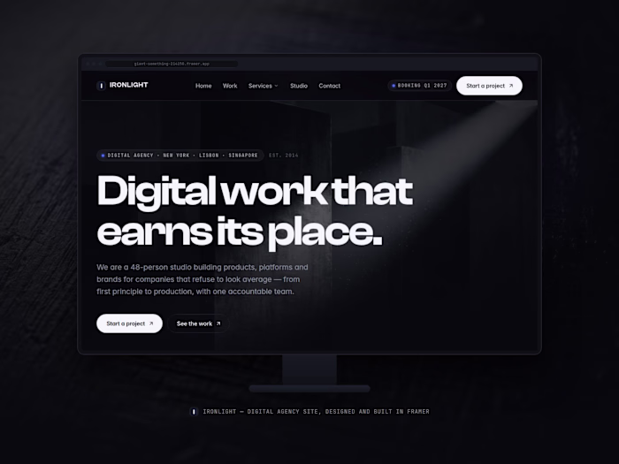Concept site for a premium