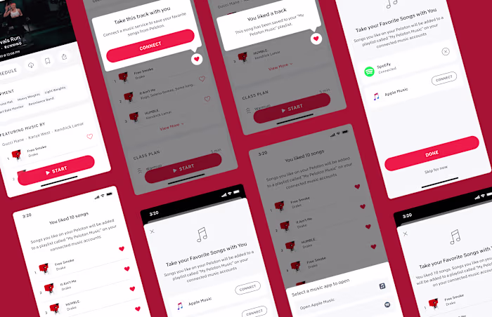 Peloton Inc.: "Peloton playlist" feature design