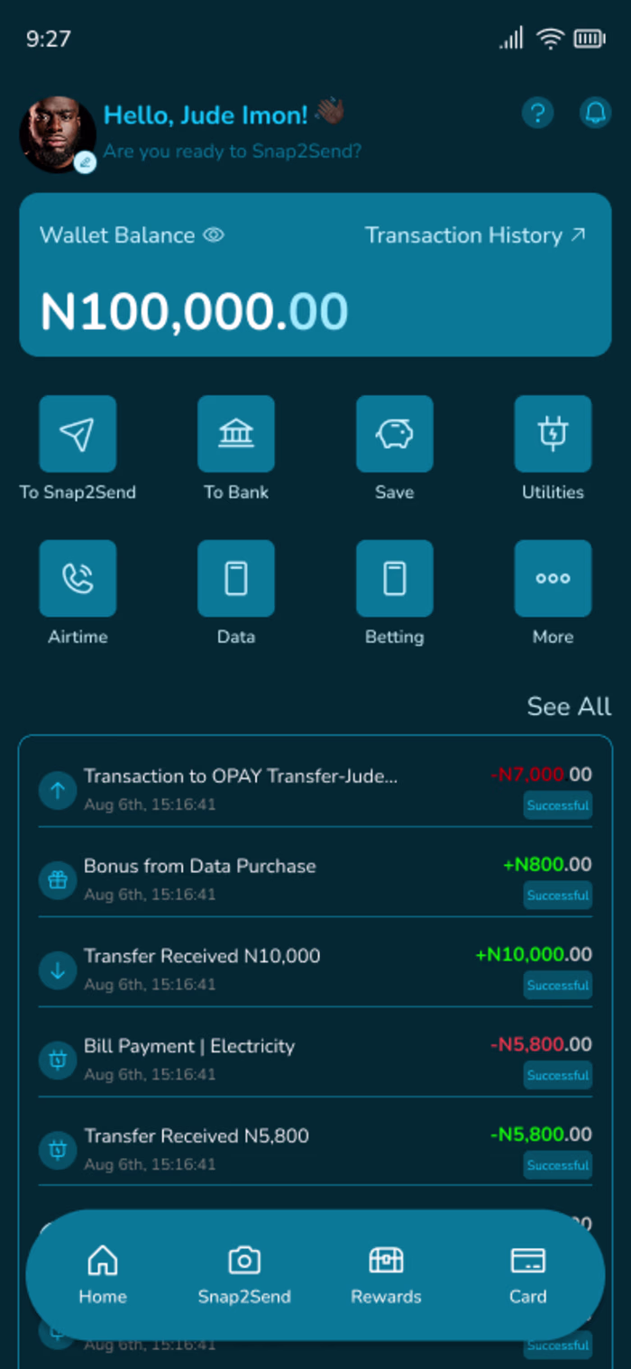 Snap2Send FinTech App for more
