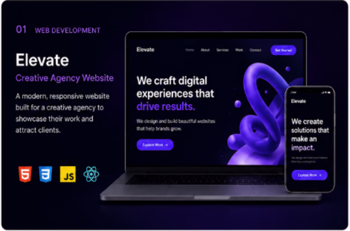 Clean & modern creative agency website crafted for brands th...