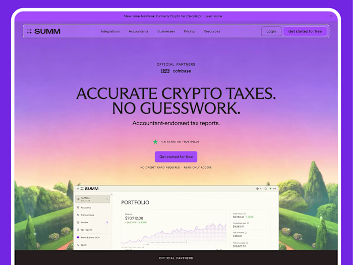 Summ: A Webflow site built