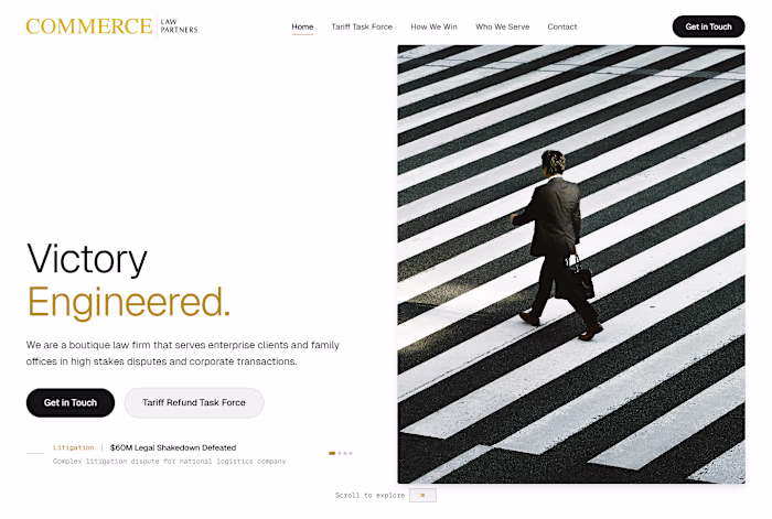 Commerce Law Partners Website Development