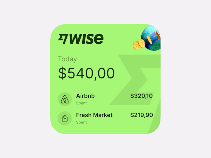 Wise Spending Summary Widget for iOS