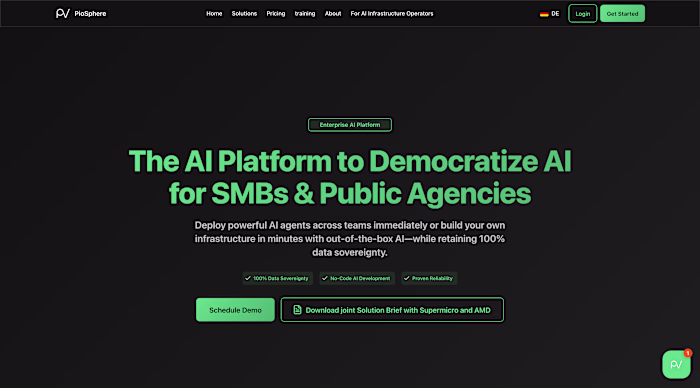 PioSphere Cloud Infrastructure for AI