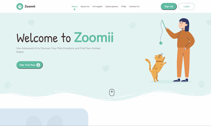 Zoomii. a fun project for my client that identified pet emot...
