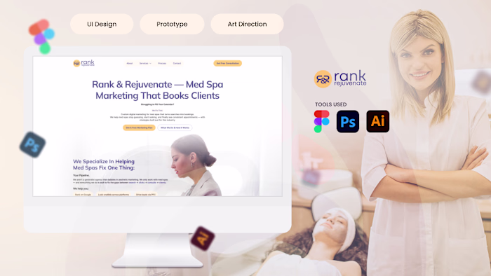 Custom UI/UX Design for MedSpa Marketing Agency