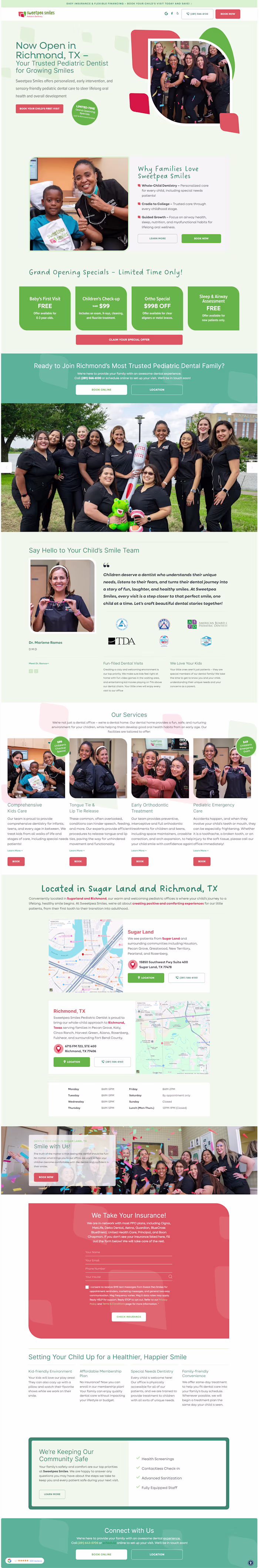 Sweetpea Smiles Practice Website
