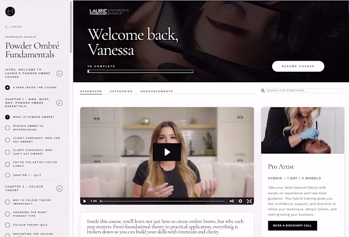 Kajabi Academy & Member Experience for Laurie Hannoush