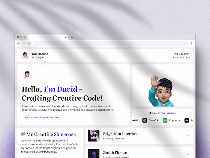 Bentfolio — A Bento-Styled Portfolio