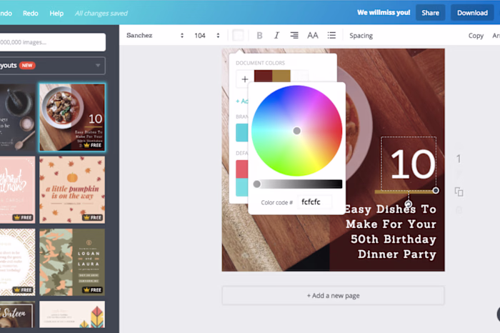 Canva Color Picker Feature
