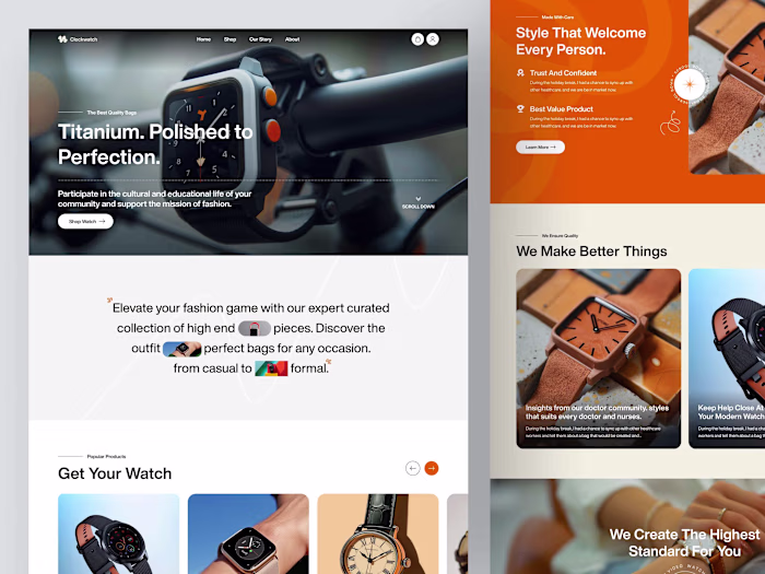 Watch eCommerce Landing Page
Your customers