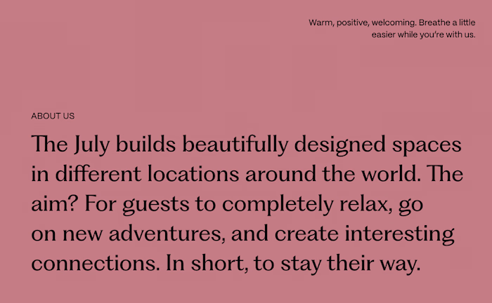 Verbal Identity Rebrand for The July
