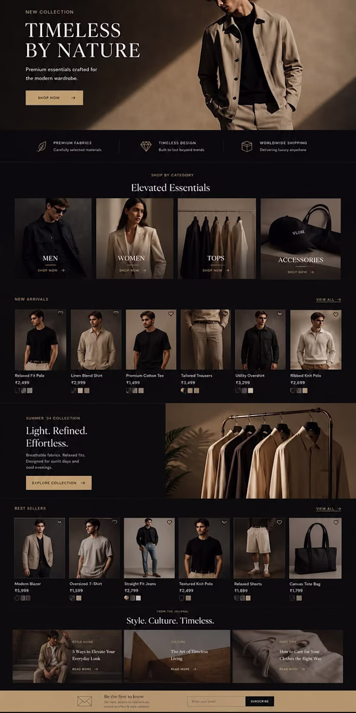 Professional and modern Shopify store
