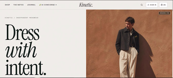 Kinetic is a Next.js commerce