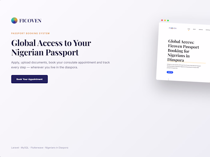 Ficoven Passport Booking System