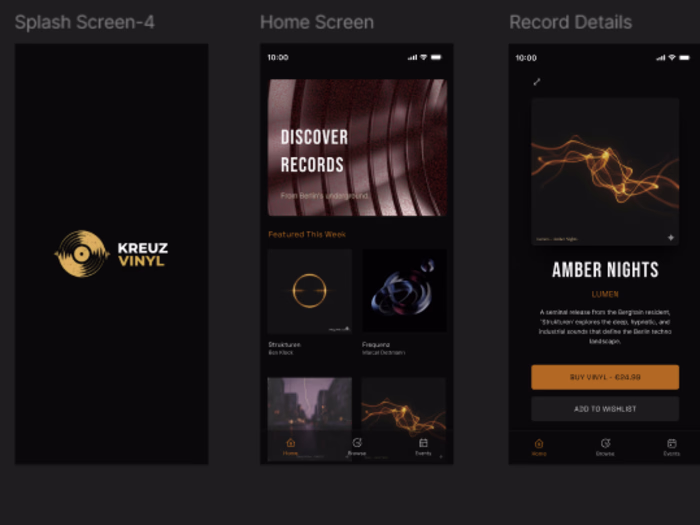 Berlin Vinyl Record Shop App: UX/UI Design Case Study