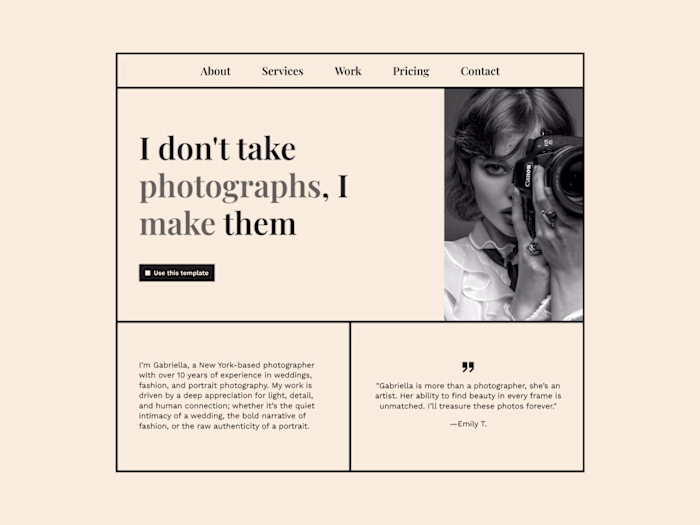 Enclose—Minimalist, Monochromatic Photography Framer Template