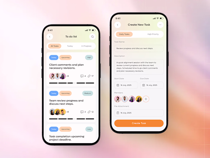 Task Management Mobile App Design