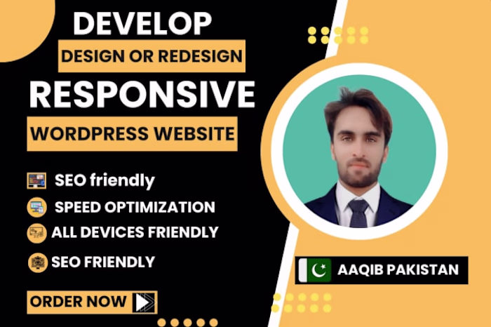 I will develop design and redesign responsive SEO wordpress web…