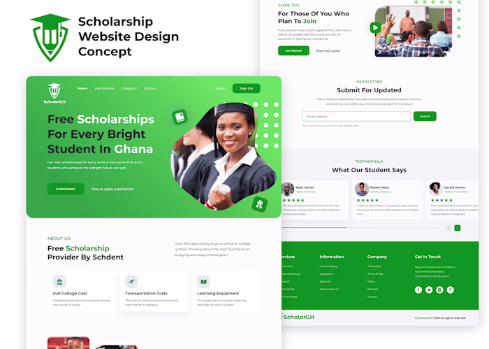 Scholarship Website Design