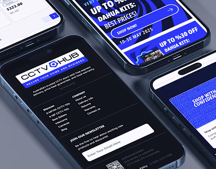 CCTV HUB E-Commerce Website, UI/UX and Branding
