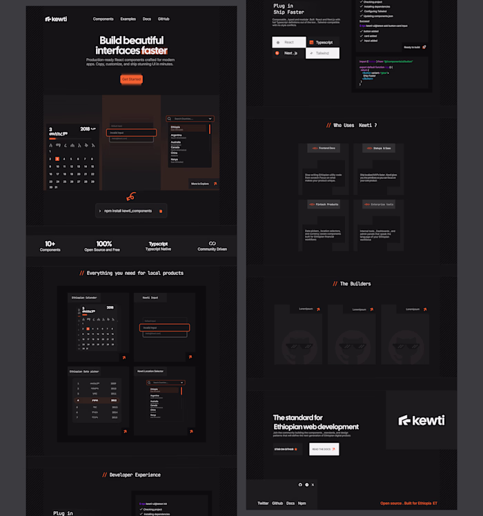 Landing page design for kewti