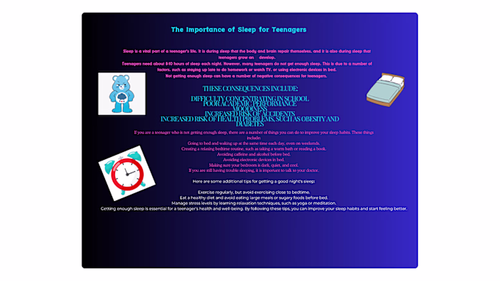 Teens Sleep Importance 