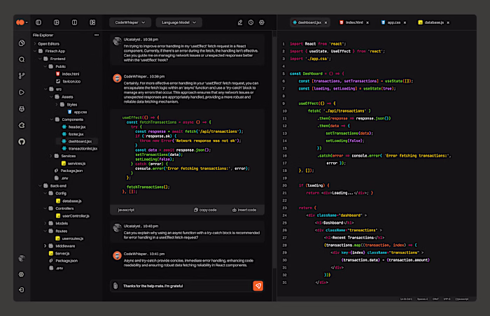 AI Code Editor - Codewhisper