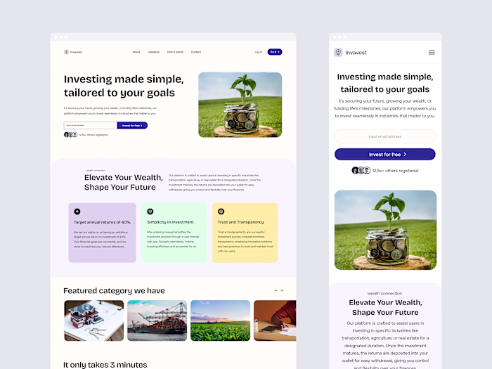 Helping users to manage their investment with ease - INVAVEST