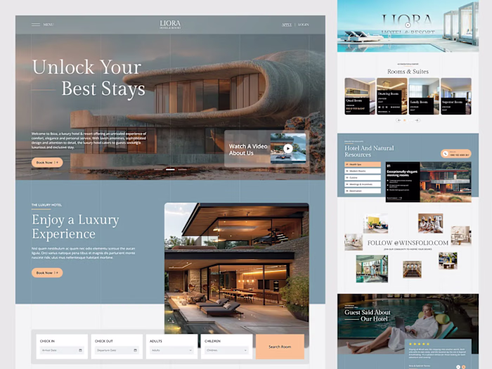 Luxury Hotel website - web