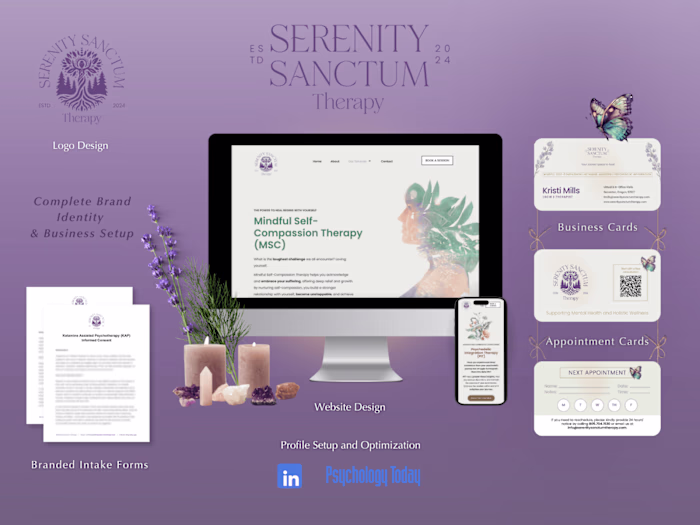 Therapist Full Brand Identity | Website & Business Setup