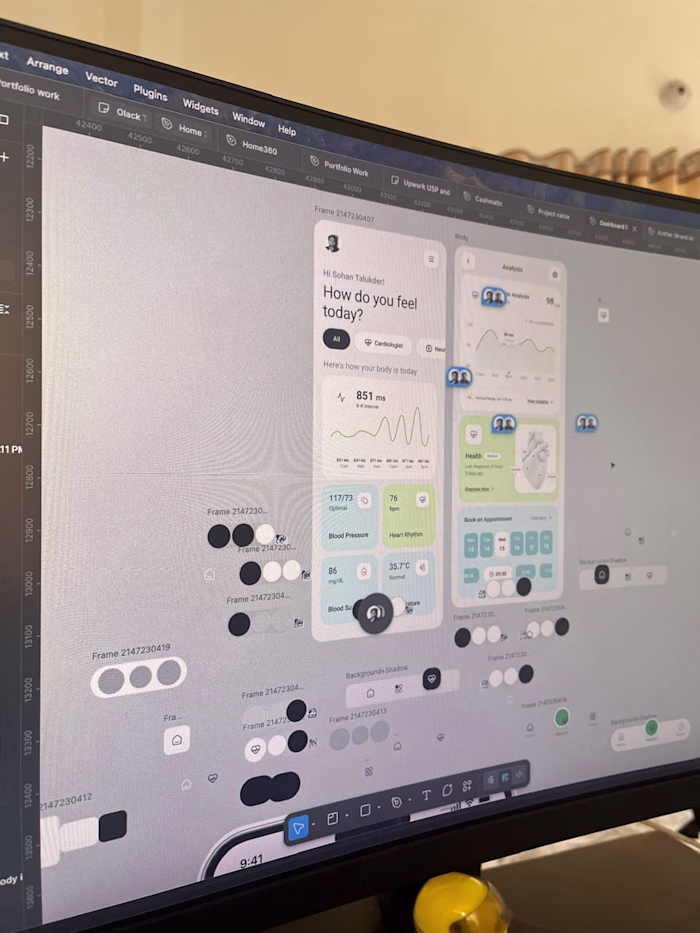 AI Health Monitor App UI
