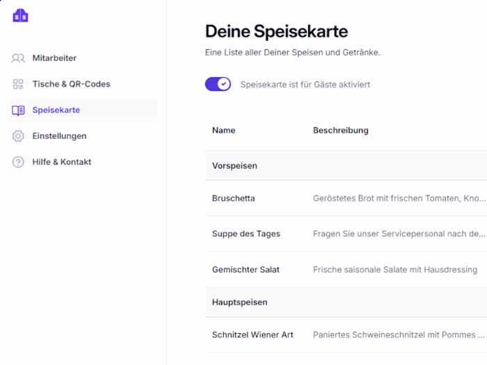 Web-App Frontend Dashboard